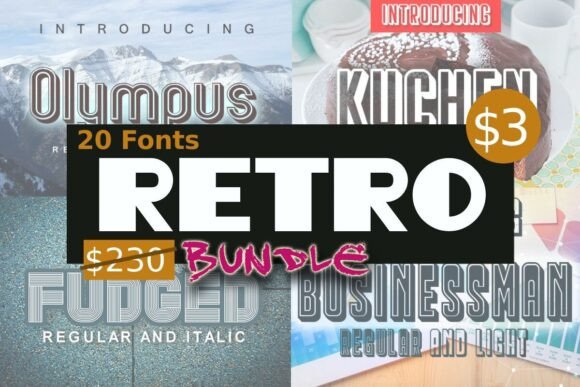 Download Retro Font Bundle - Premium Resources