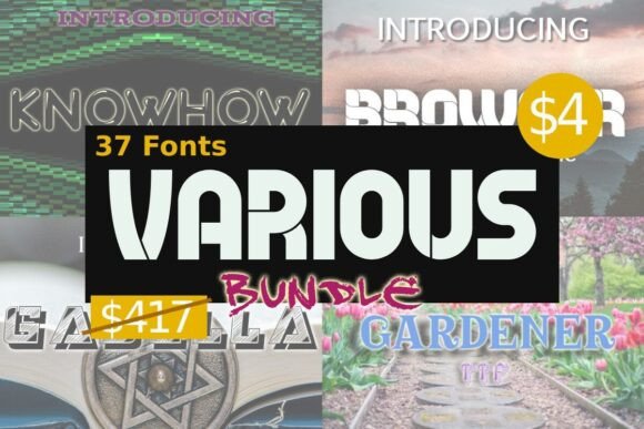 Download Various Fonts Bundle - Premium Bundle