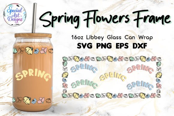 Download Funny Spring Flowers | 16oz Glass Wrap - Premium Resources
