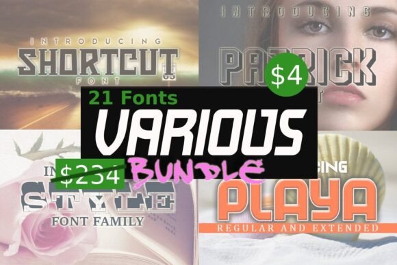 Download Various Font Bundle - Premium Bundle