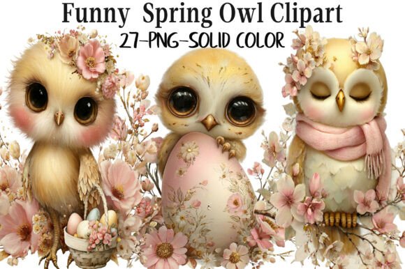 Download Funny Spring Owl Clipart - Premium Resources